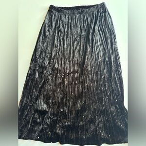 Y2K Daniel Laurent black sequins skirt